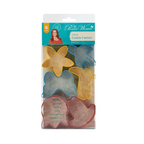 Pioneer Woman Timeless Cookie Cutters Cactus Boot Hat Butterfly Tulip Flower - Picture 2 of 6